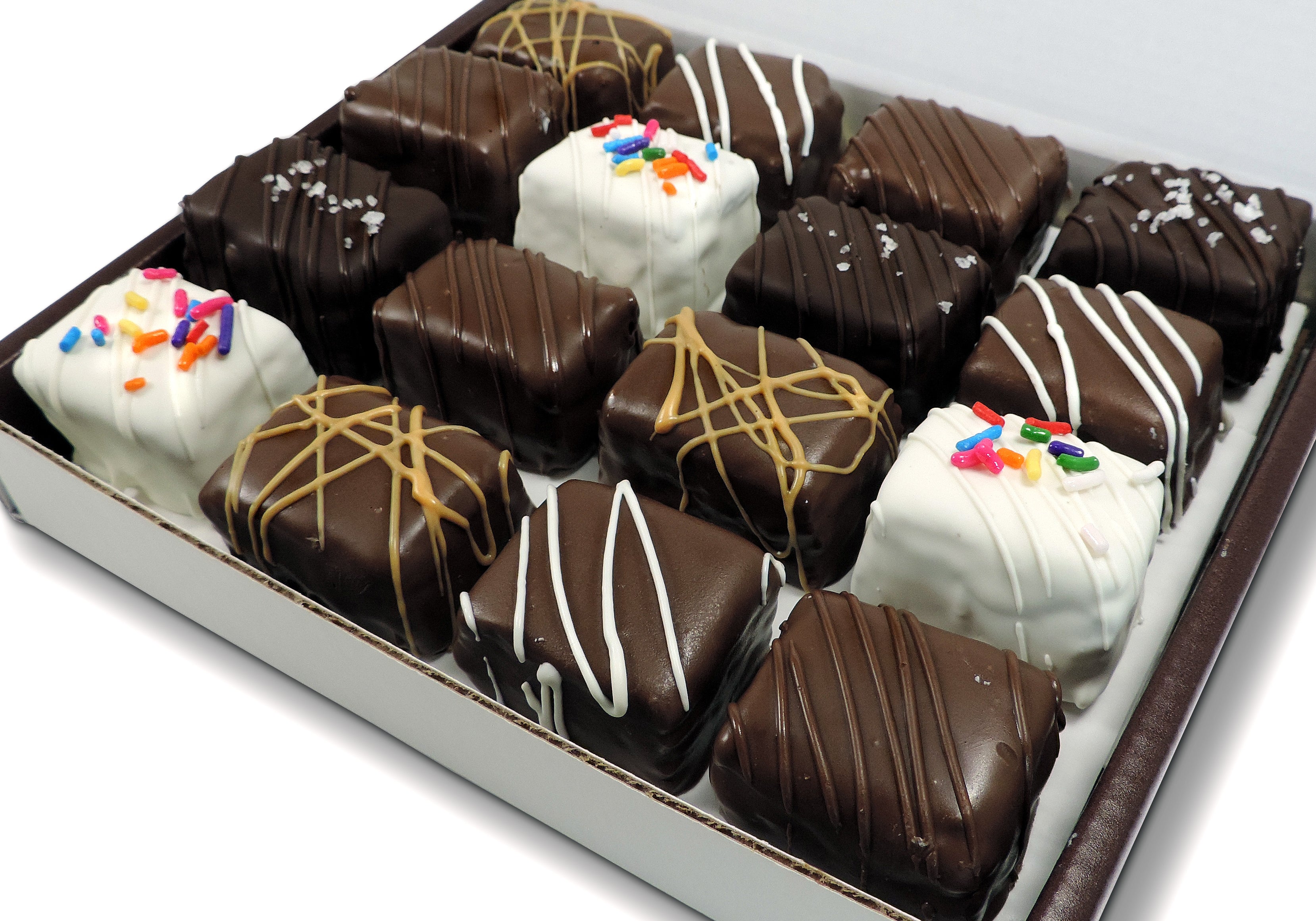 Close-up photo of the Classic Combo of brownie bites showing the assortment of flavors.