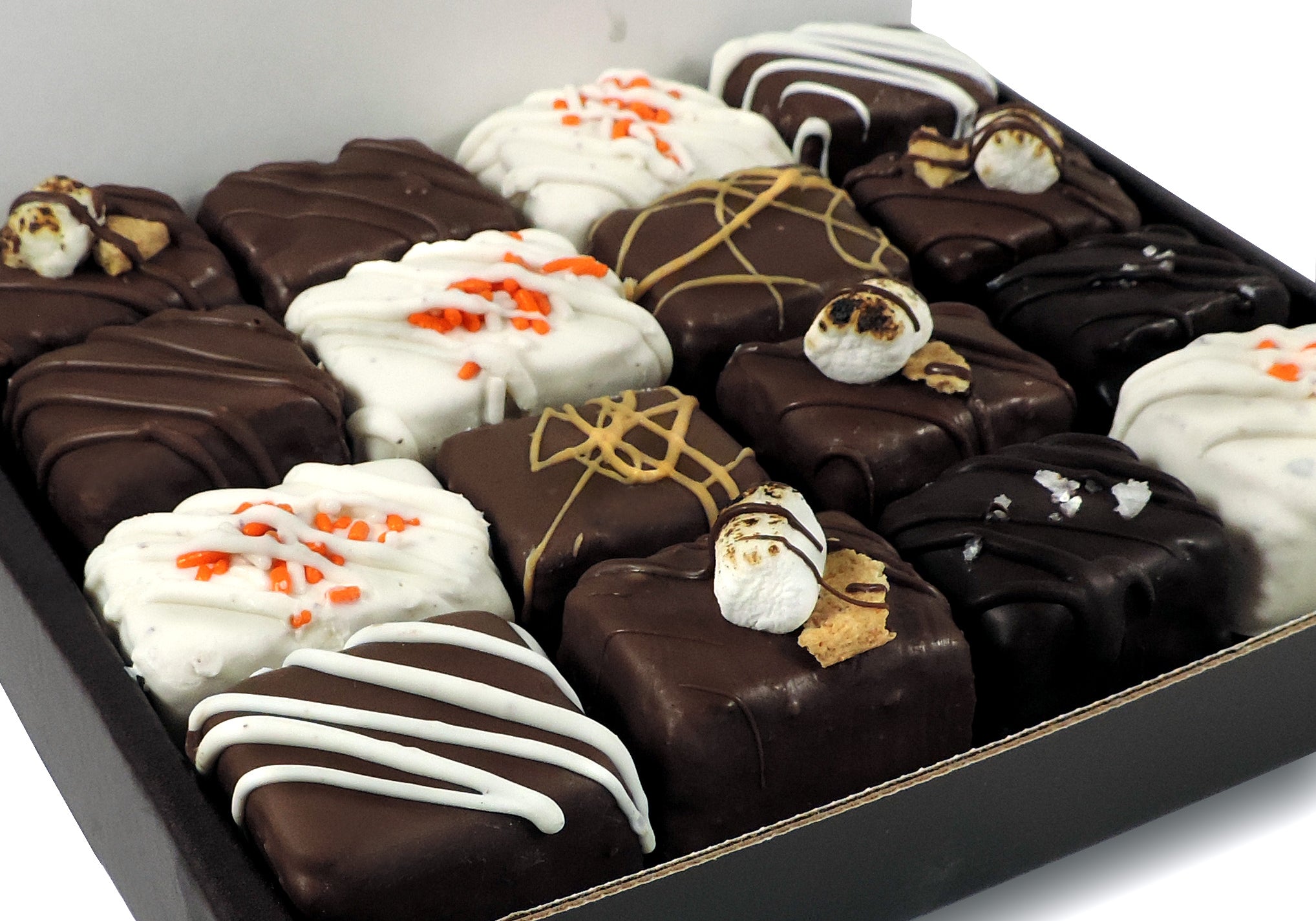 Close-up photo of the Summer Combo of brownie bites showing the assortment of flavors.
