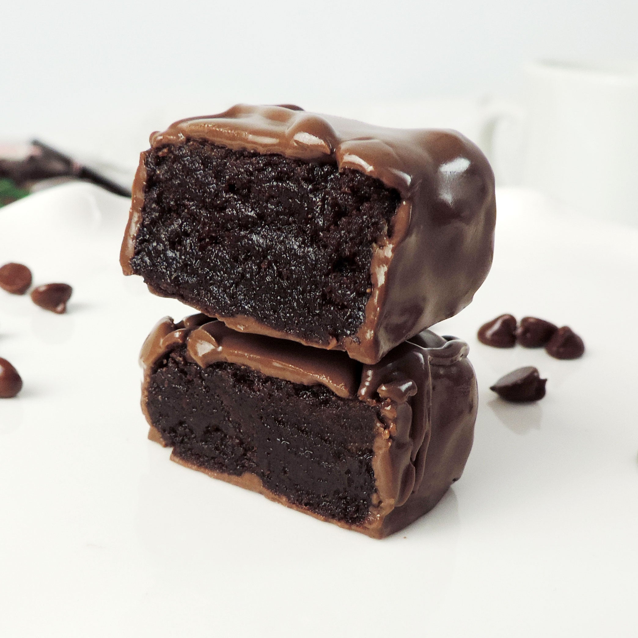 gluten free chocolate dipped brownie bite gift ready shipped nationwide