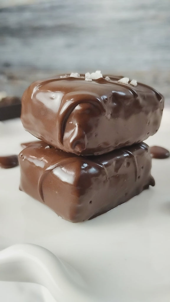 Rich, fudgy brownie bites hand-dipped in premium dark chocolate and finished with a sprinkle of flaky sea salt for the perfect sweet-and-salty balance.